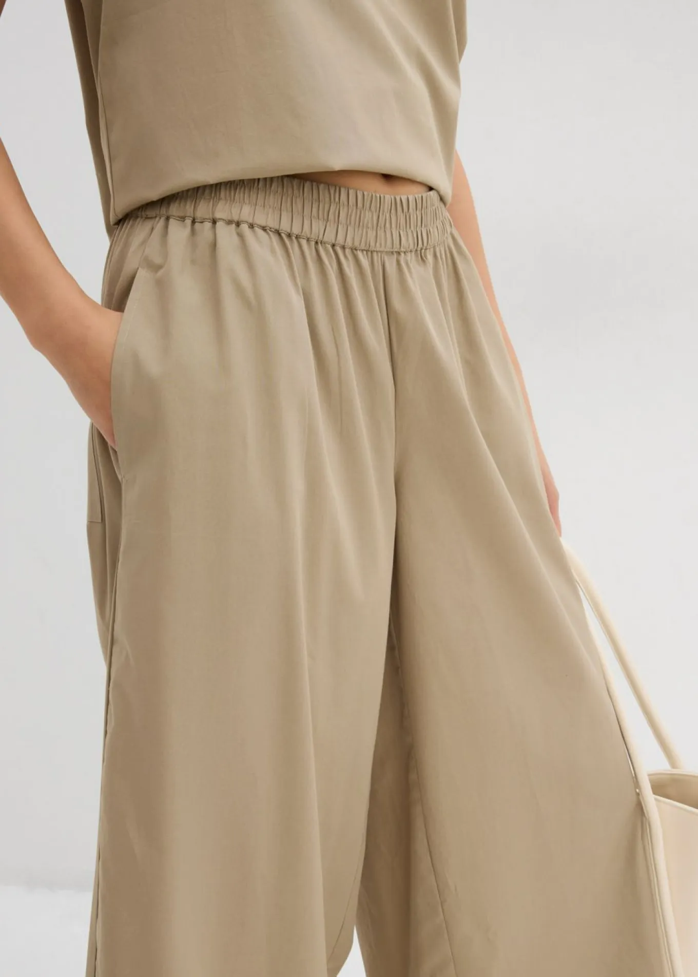 Culotte ancho de algodón puro