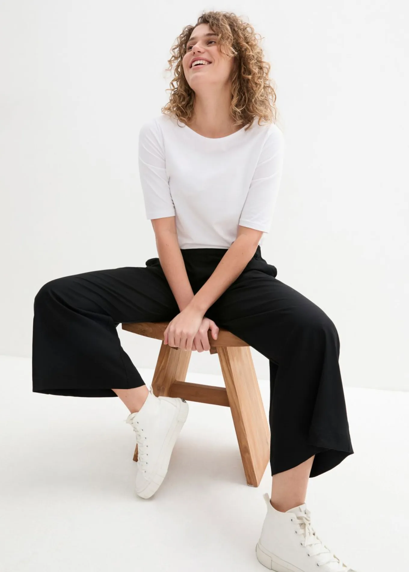 Culotte ancho de viscosa sostenible