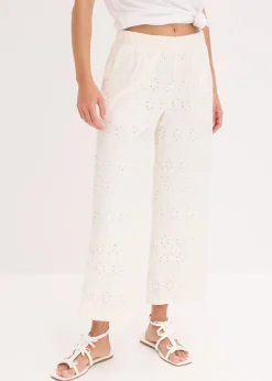 Culotte con bordado calado