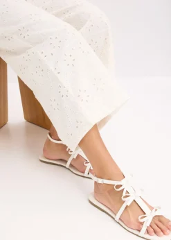 Culotte con bordado calado