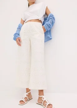 Culotte con bordado calado