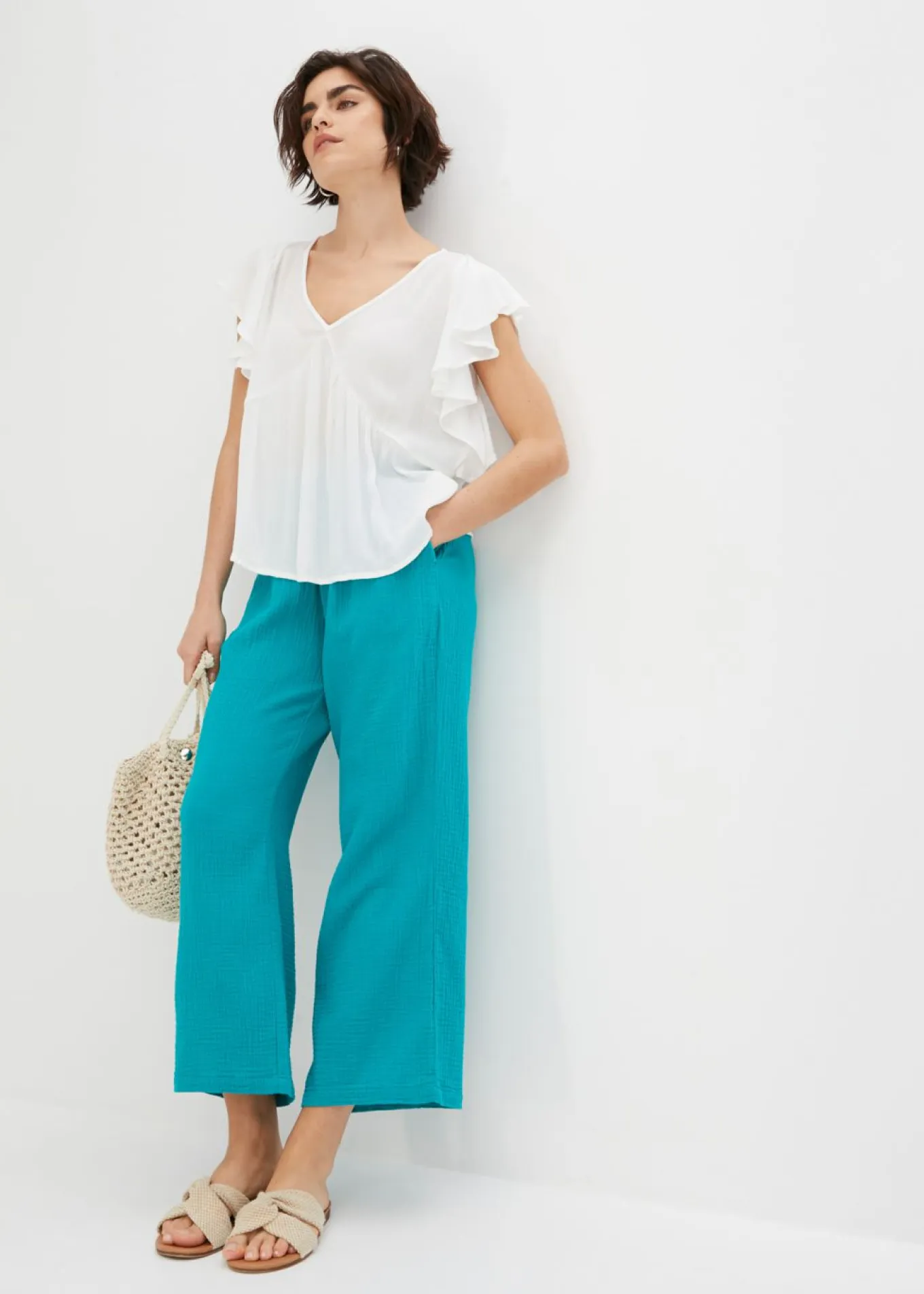 Culotte de muselina de algodón