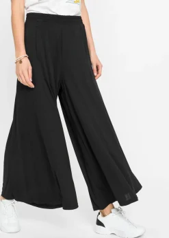 Culotte de punto con pierna ancha
