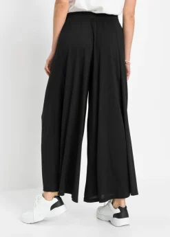 Culotte de punto con pierna ancha