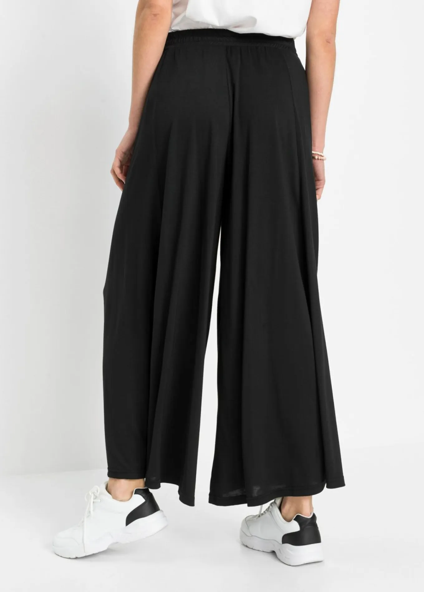 Culotte de punto con pierna ancha