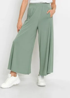 Culotte de punto con pierna ancha