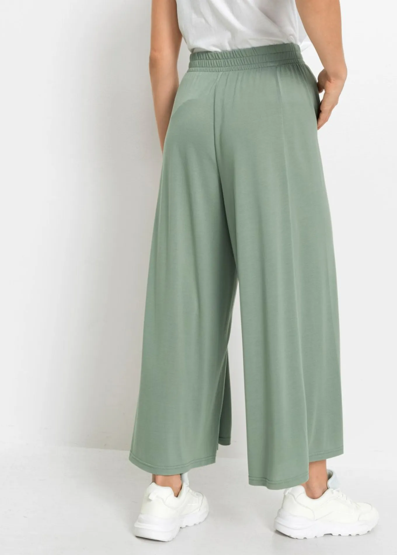 Culotte de punto con pierna ancha