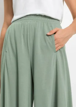 Culotte de punto con pierna ancha