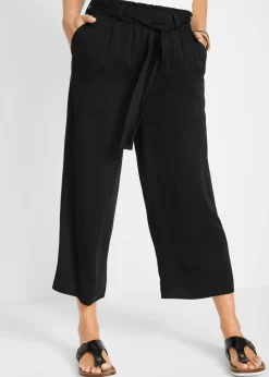 Culotte de viscosa con cinturón