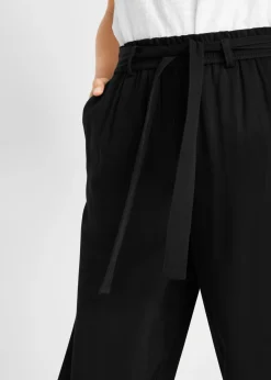 Culotte de viscosa con cinturón