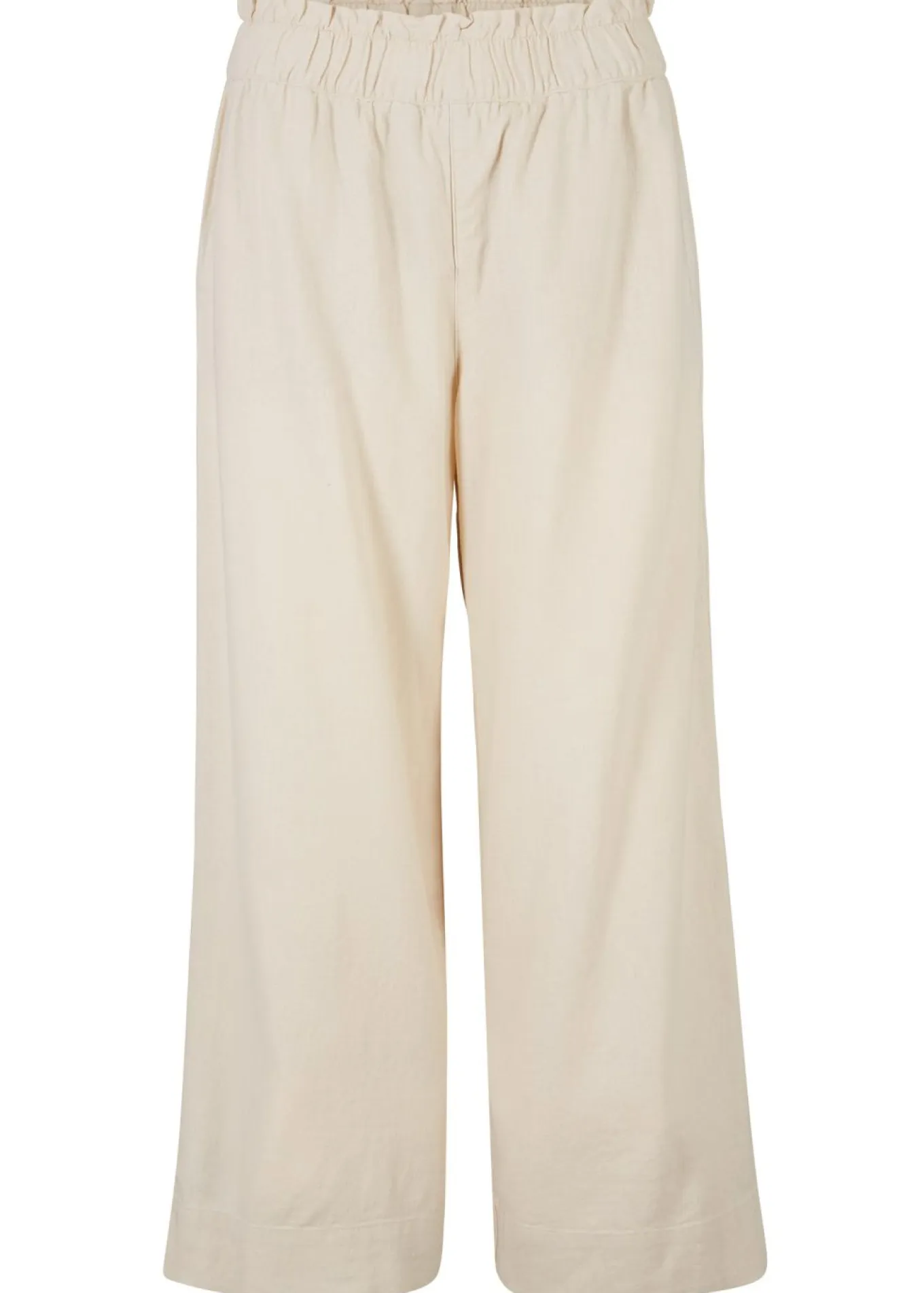 Culotte hasta la pantorrilla de mezcla de lino ligero
