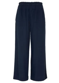 Culotte hasta la pantorrilla de mezcla de lino ligero