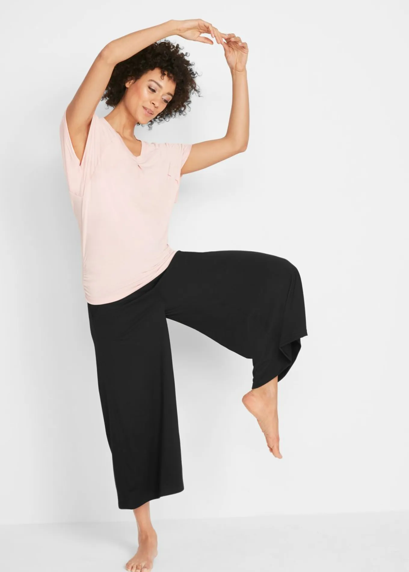 Culotte homewear con pernera ancha