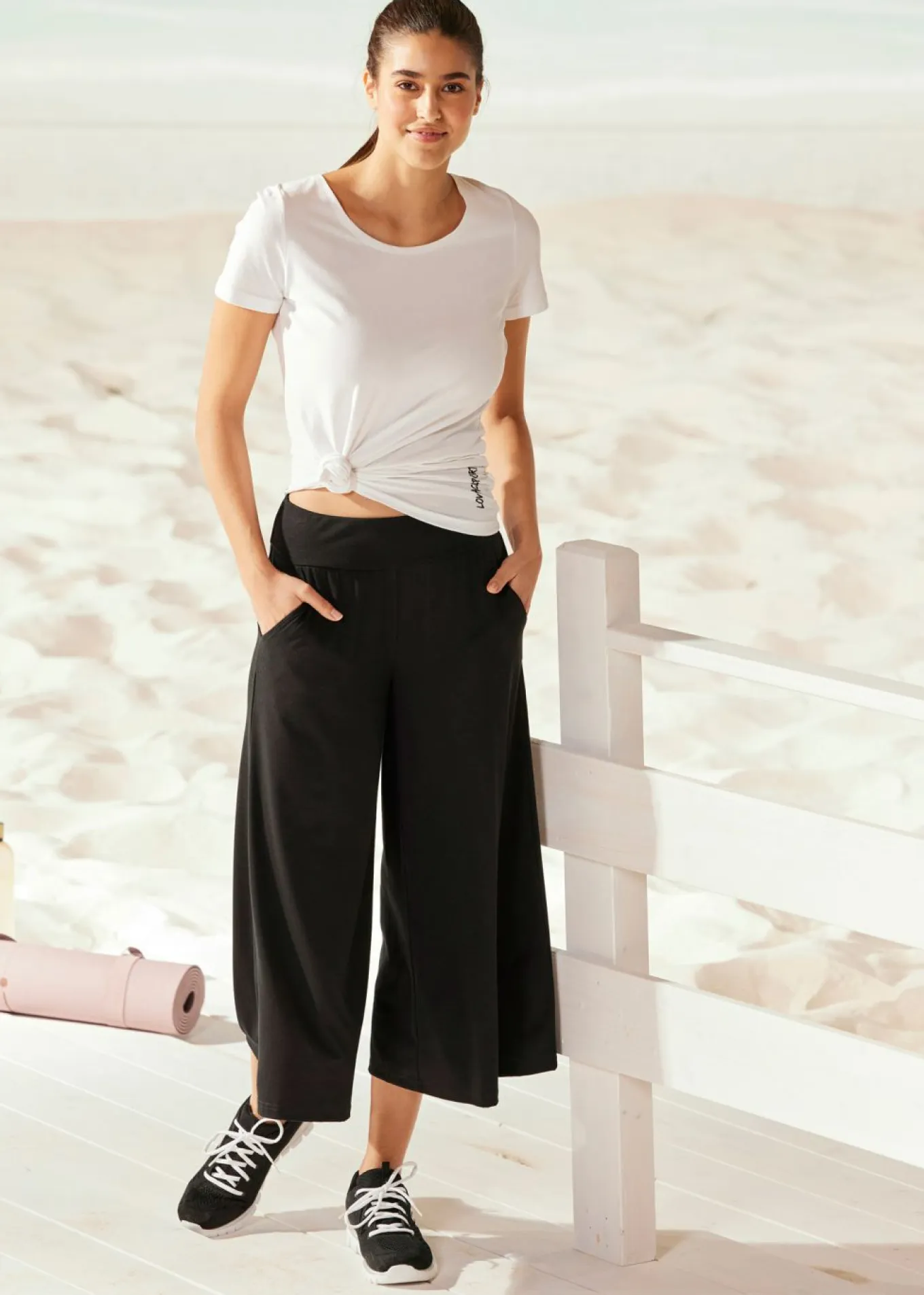Culotte homewear con pernera ancha
