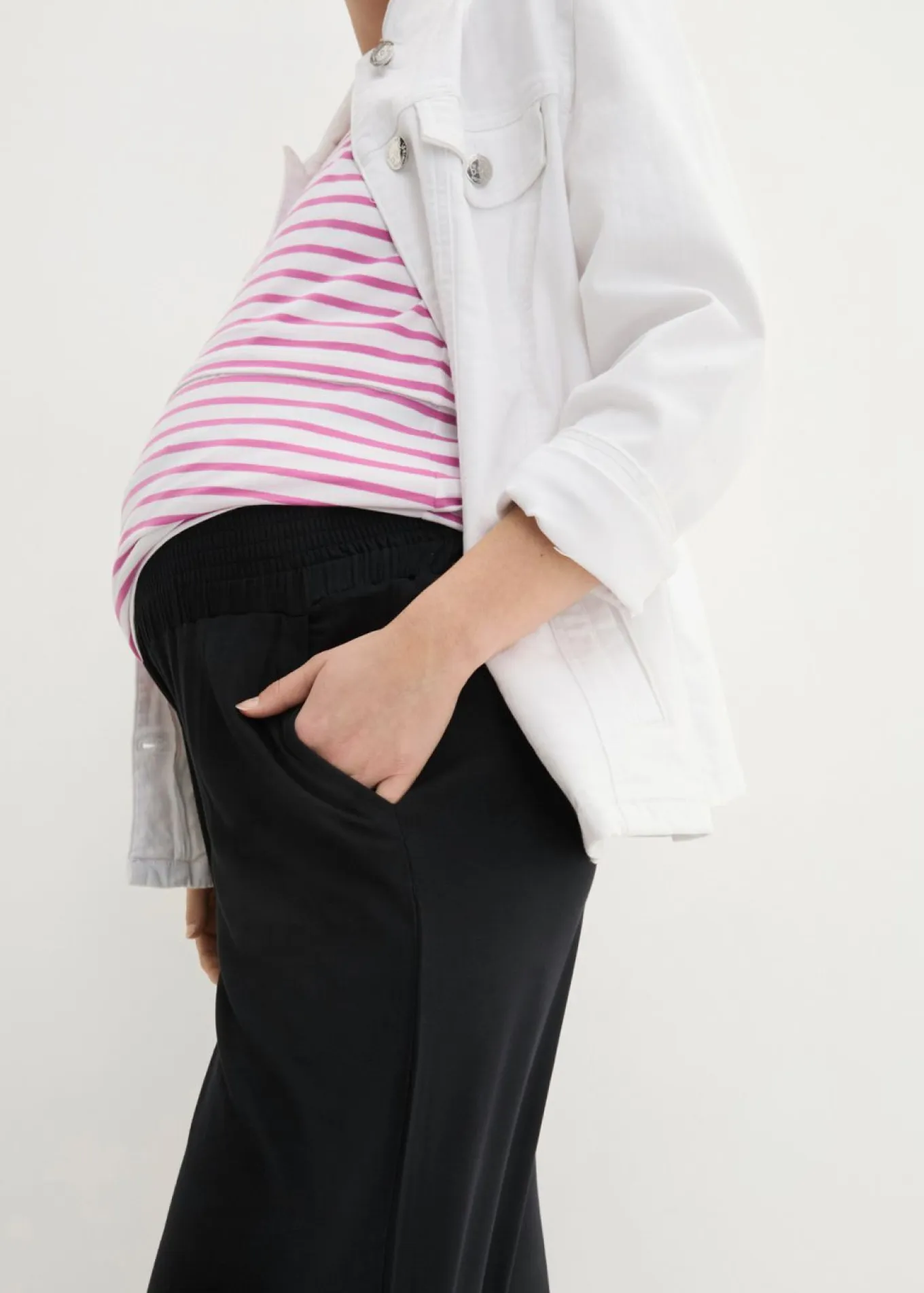 Culotte premamá de viscosa suave con corte holgado