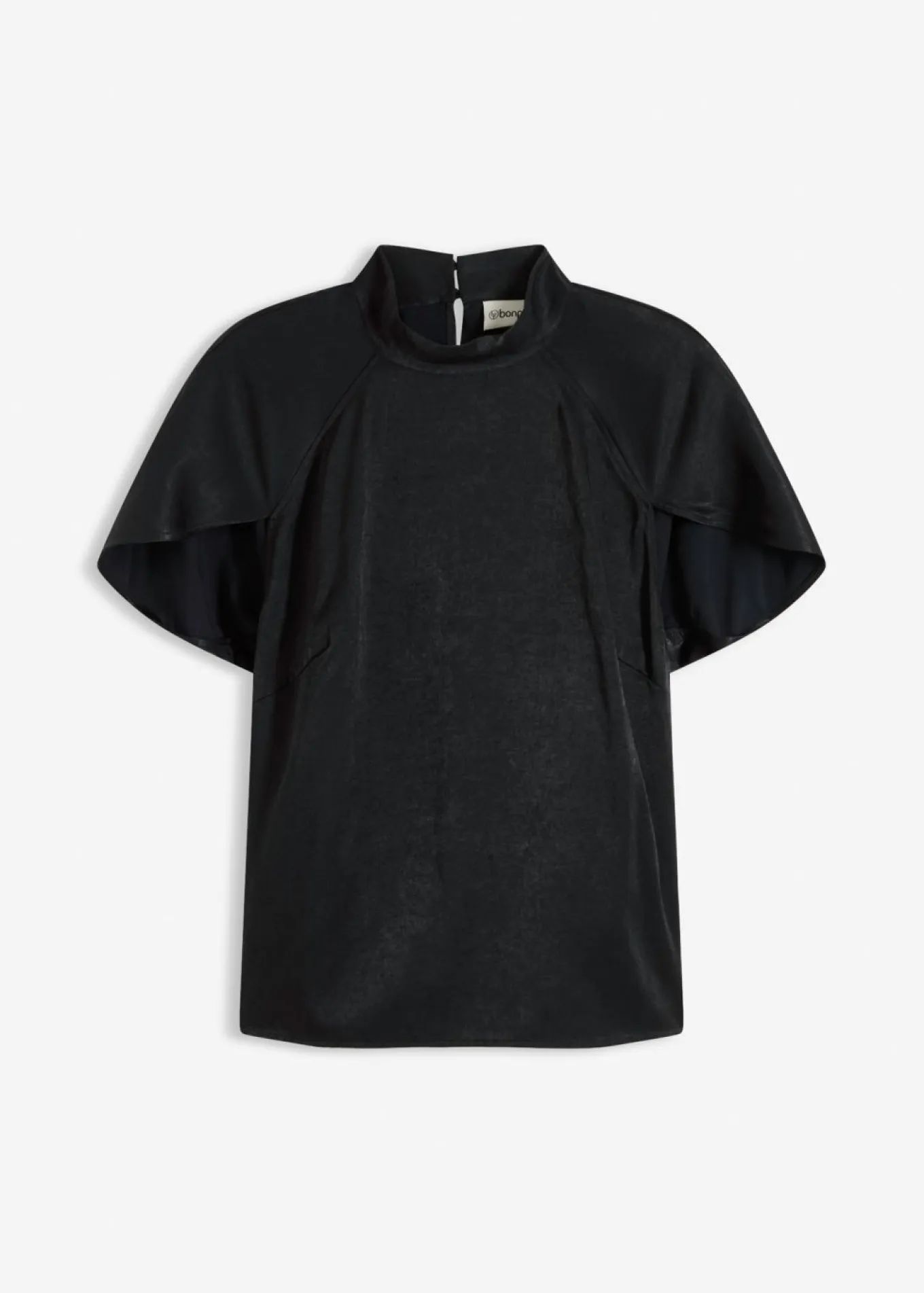 Elegante blusa de manga corta de satén brillante