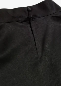 Elegante blusa de manga corta de satén brillante