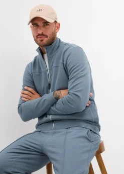 Elegante chaqueta de chándal de suave mezcla de algodón