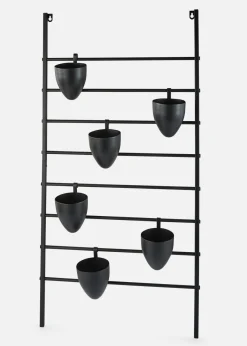 Estante de pared con 6 macetas
