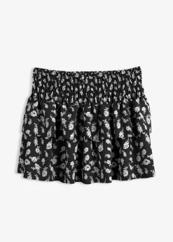 Falda a capas de tejido arrugado estructurado