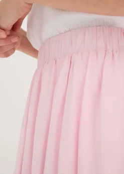 Falda abullonada de viscosa fina