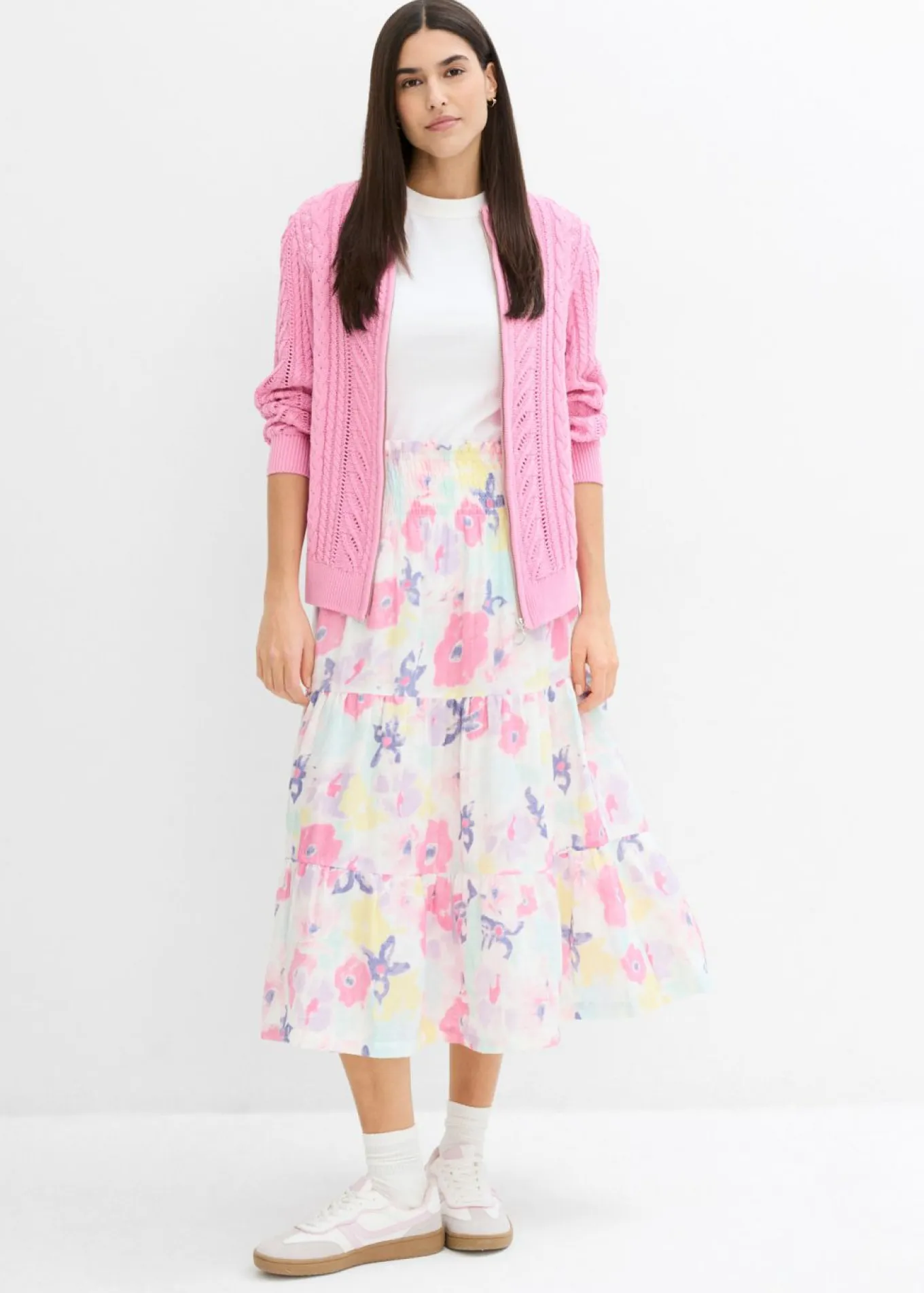 Falda de capas de muselina