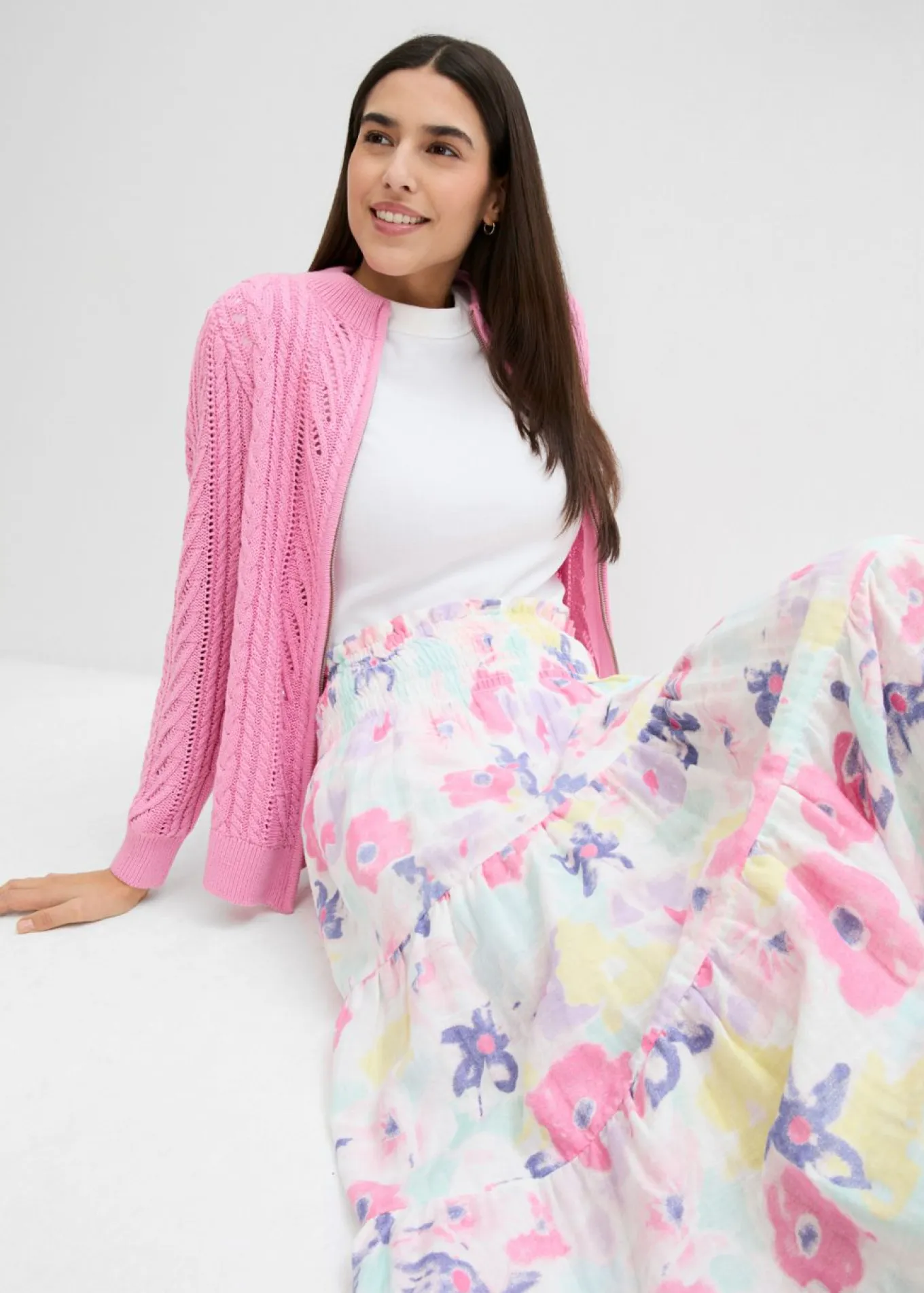 Falda de capas de muselina