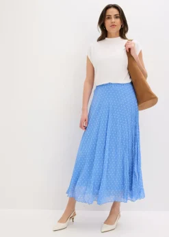 Falda de gasa con look arrugado
