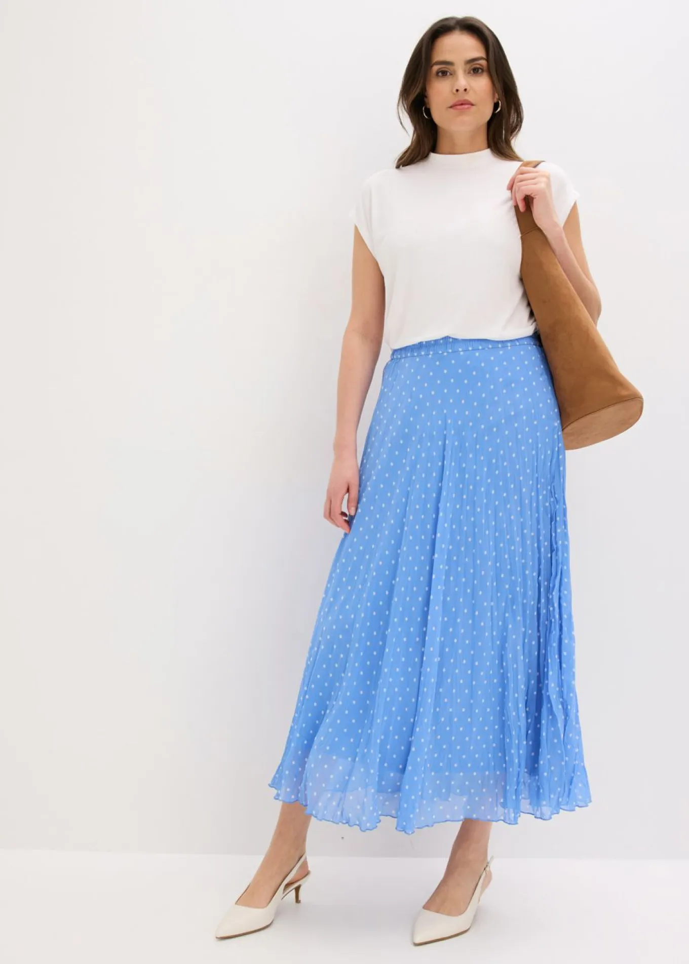 Falda de gasa con look arrugado
