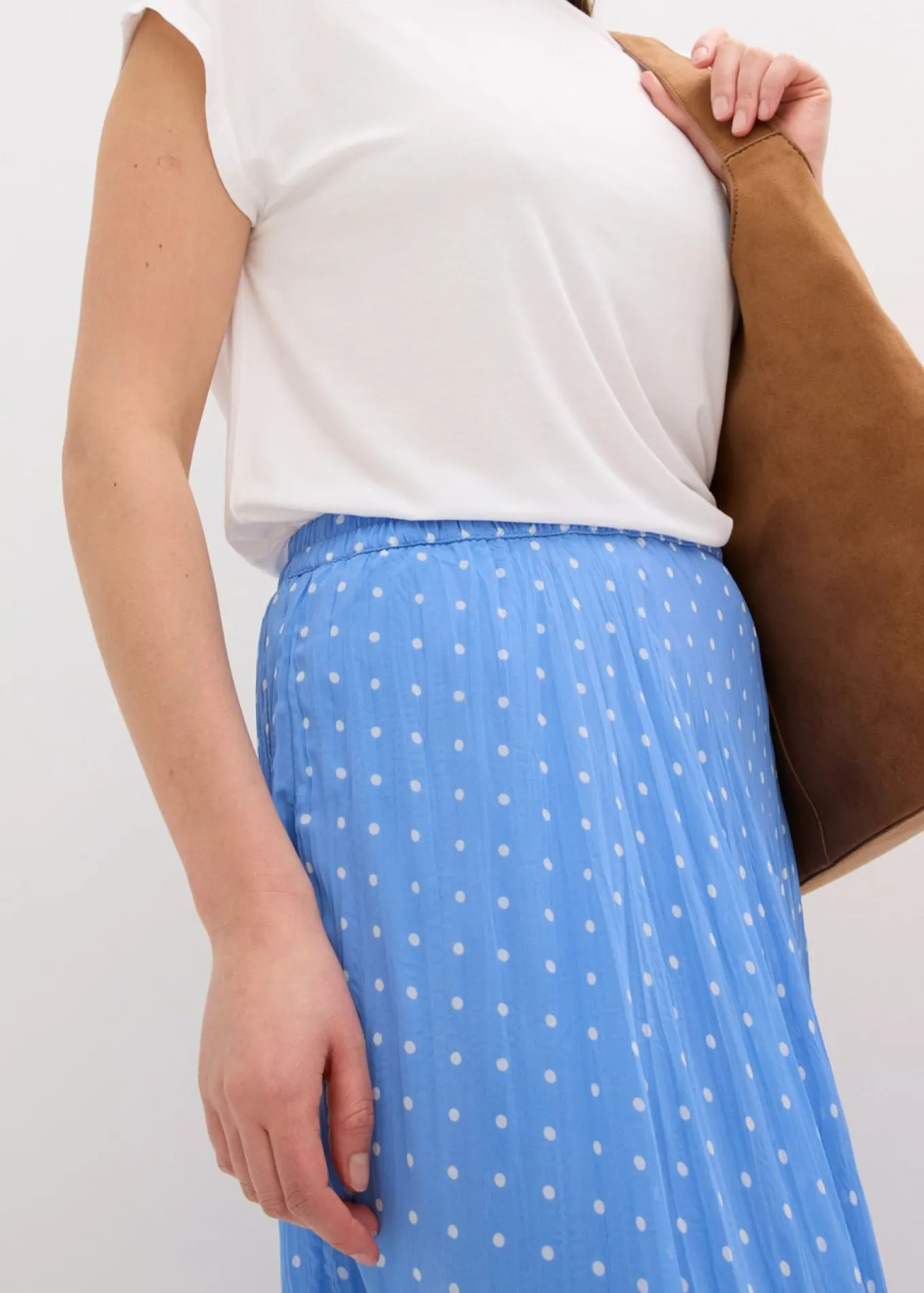 Falda de gasa con look arrugado