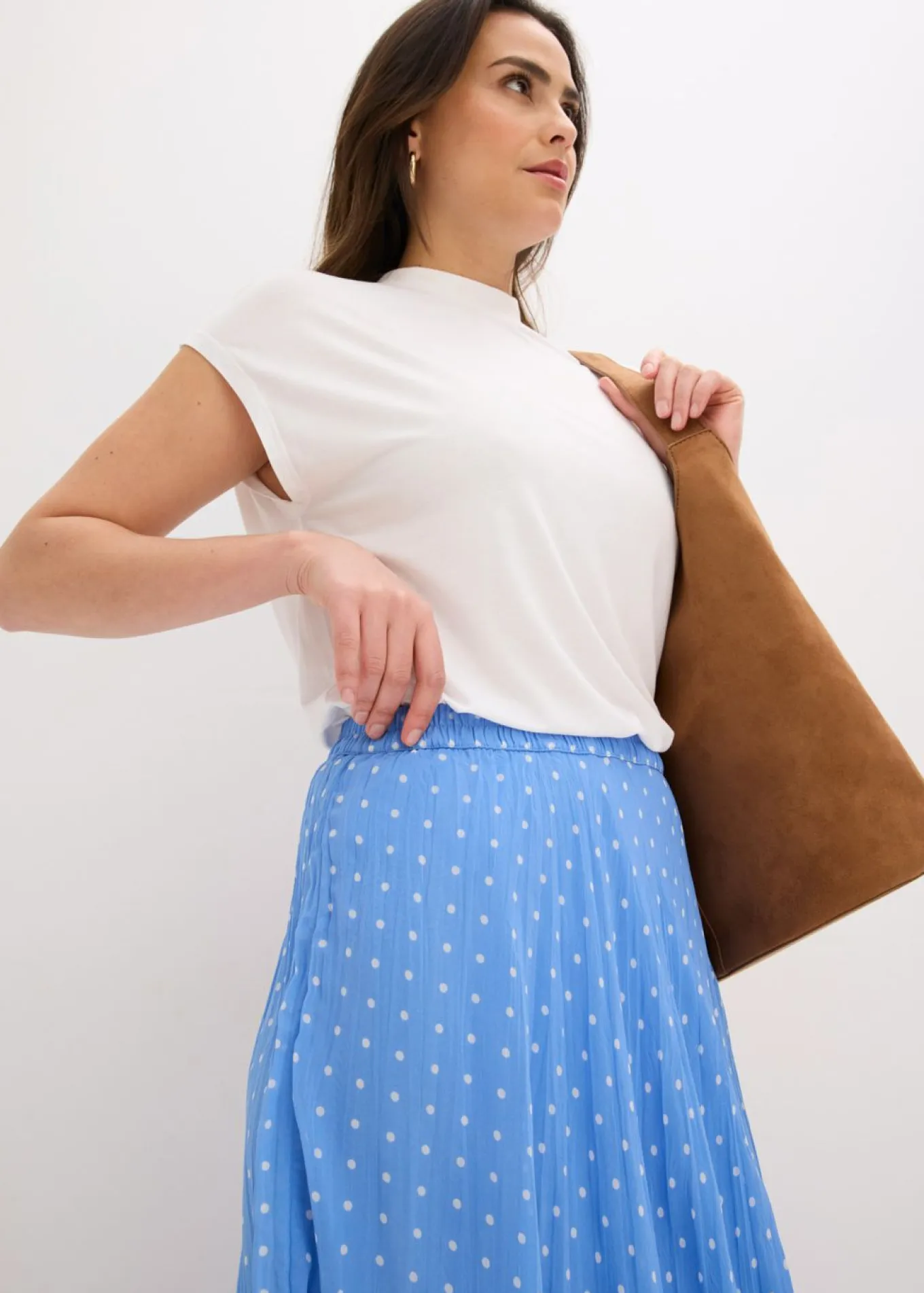 Falda de gasa con look arrugado