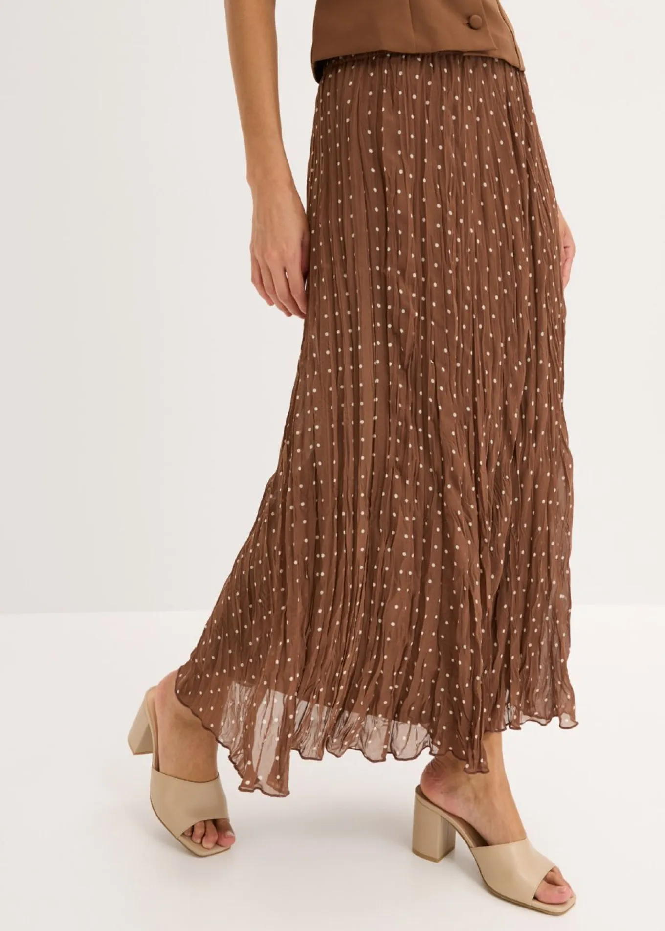 Falda de gasa con look arrugado