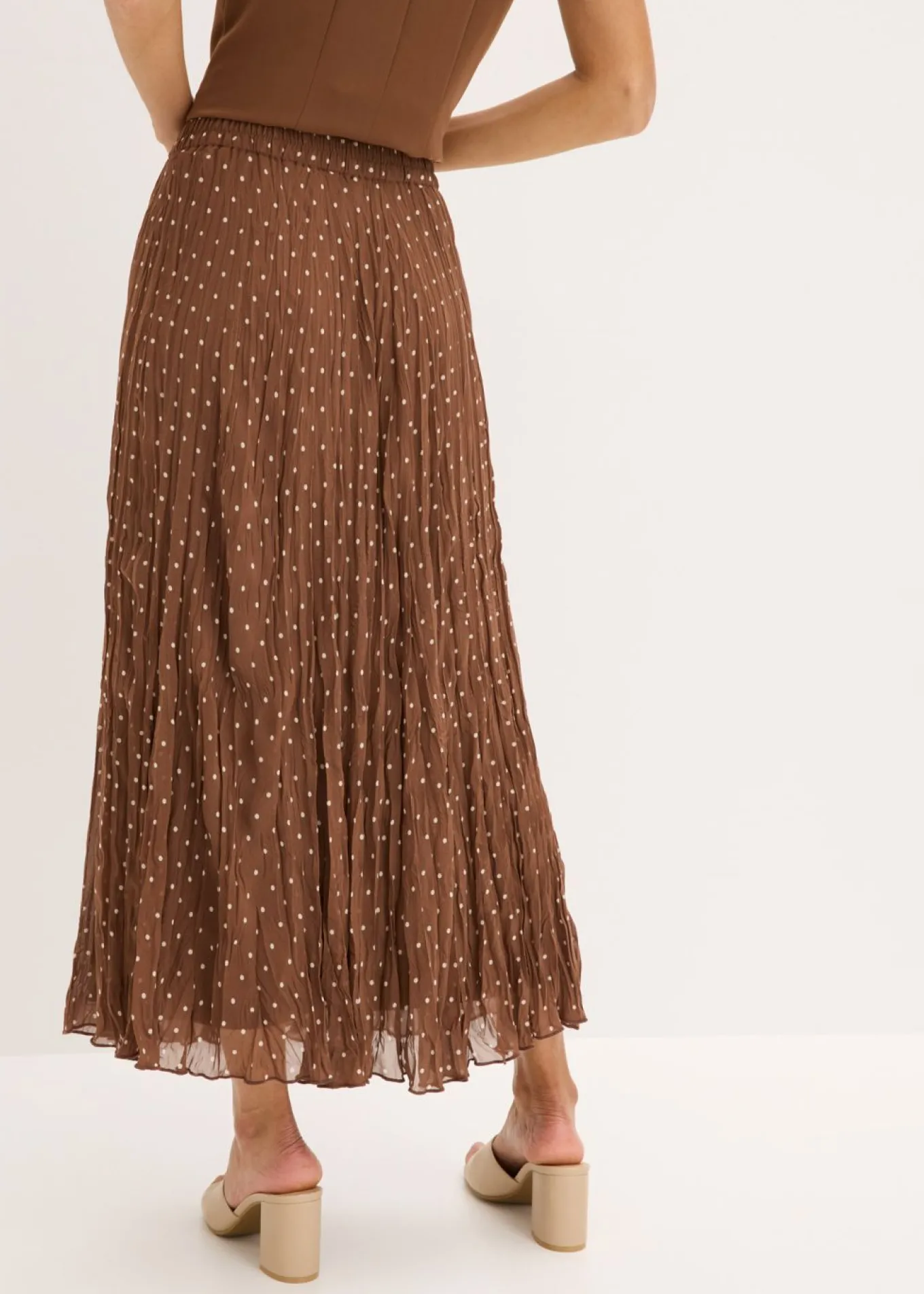 Falda de gasa con look arrugado
