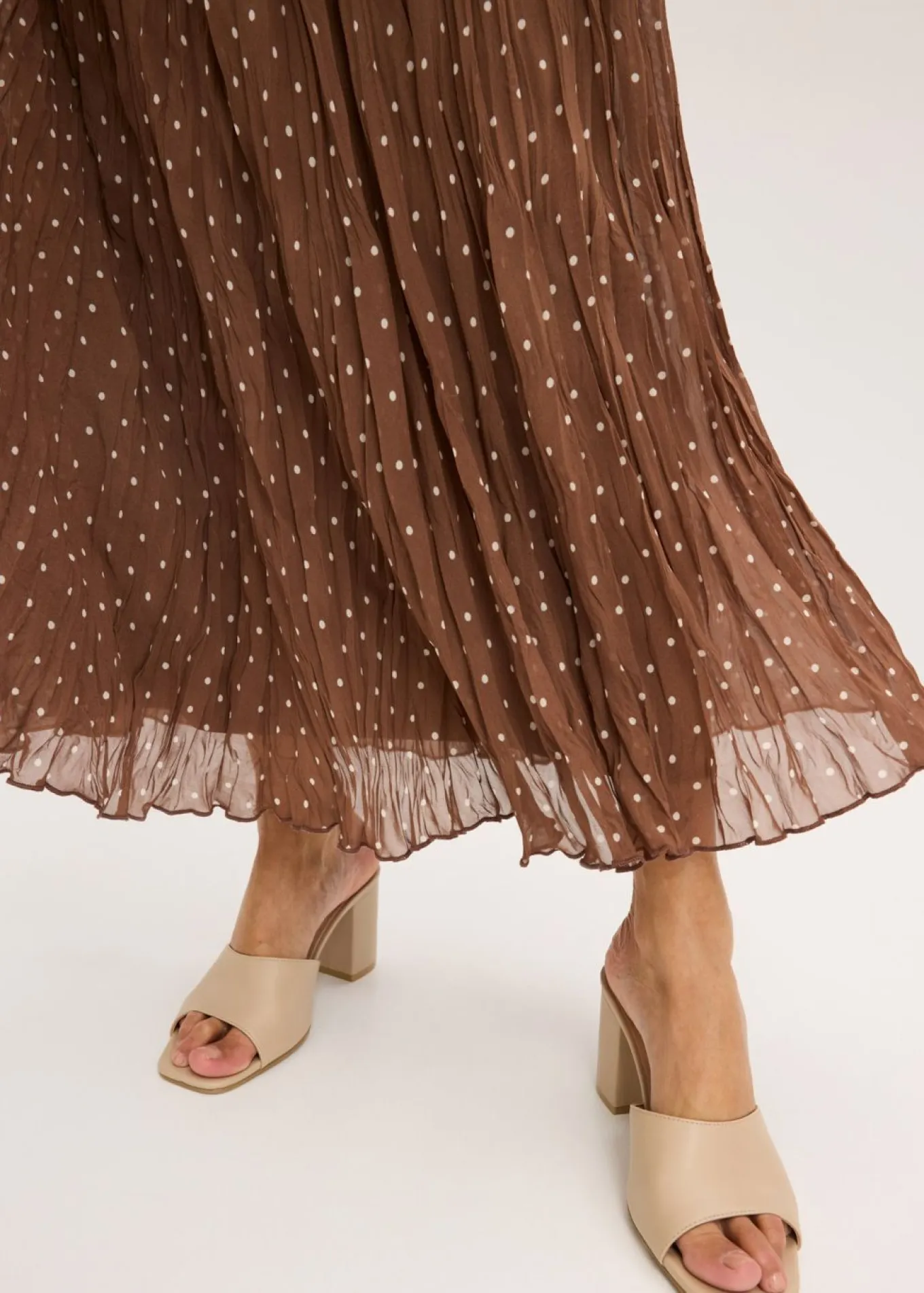 Falda de gasa con look arrugado