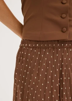 Falda de gasa con look arrugado
