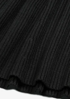 Falda de punto de canalé de mezcla de viscosa