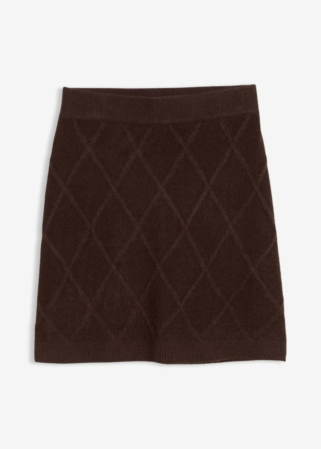 Falda de punto trenzado