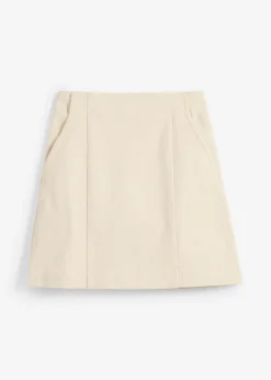 Falda de sarga de algodón puro