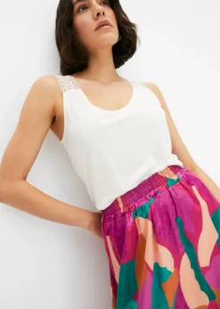 Falda de satén estampada
