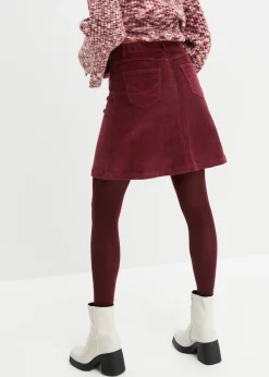 Falda elástica de pana con botones