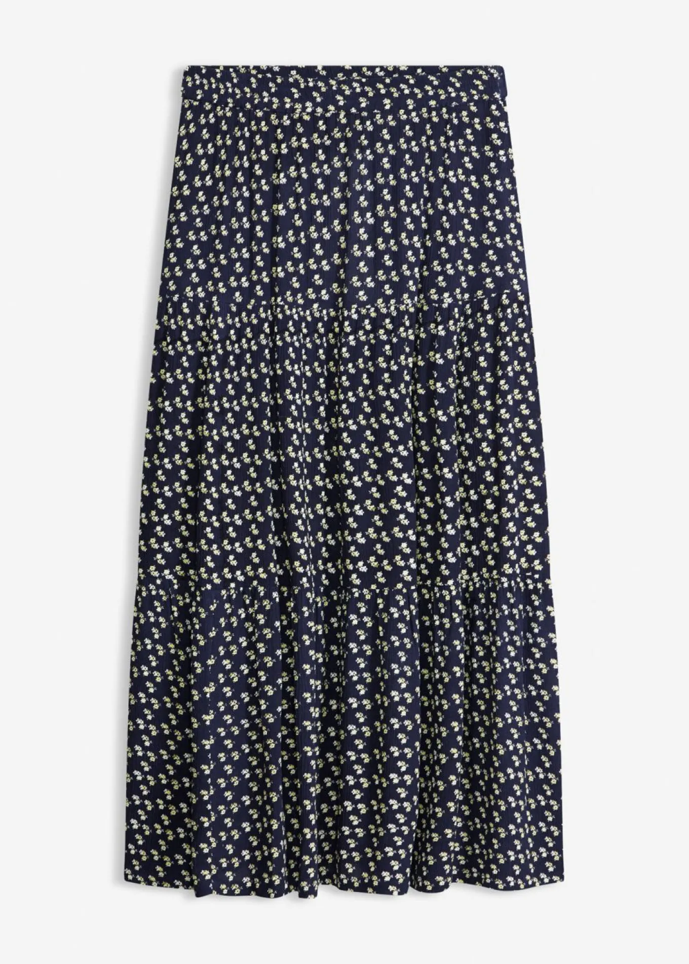 Falda maxi a capas con viscosa estructurada