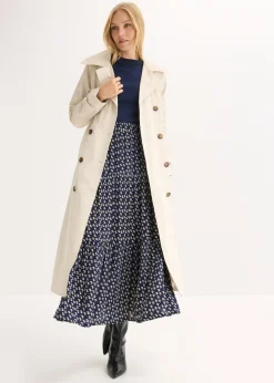 Falda maxi a capas con viscosa estructurada