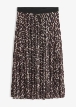 Falda midi acampanada con malla