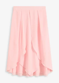 Falda midi con volantes