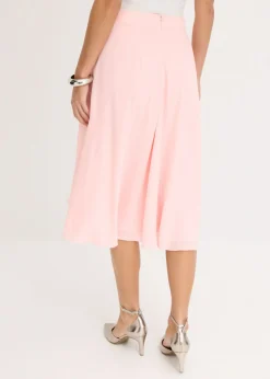 Falda midi con volantes