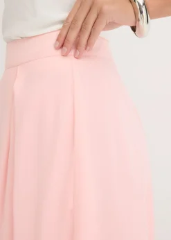 Falda midi con volantes