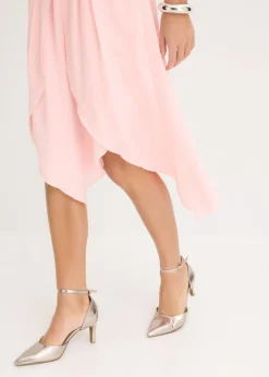 Falda midi con volantes