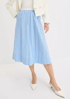 Falda midi de algodón puro