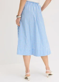 Falda midi de algodón puro