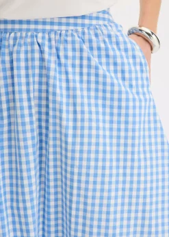 Falda midi de algodón puro